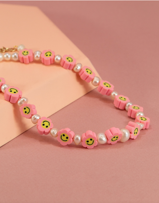 Necklace Pink Sunflowers